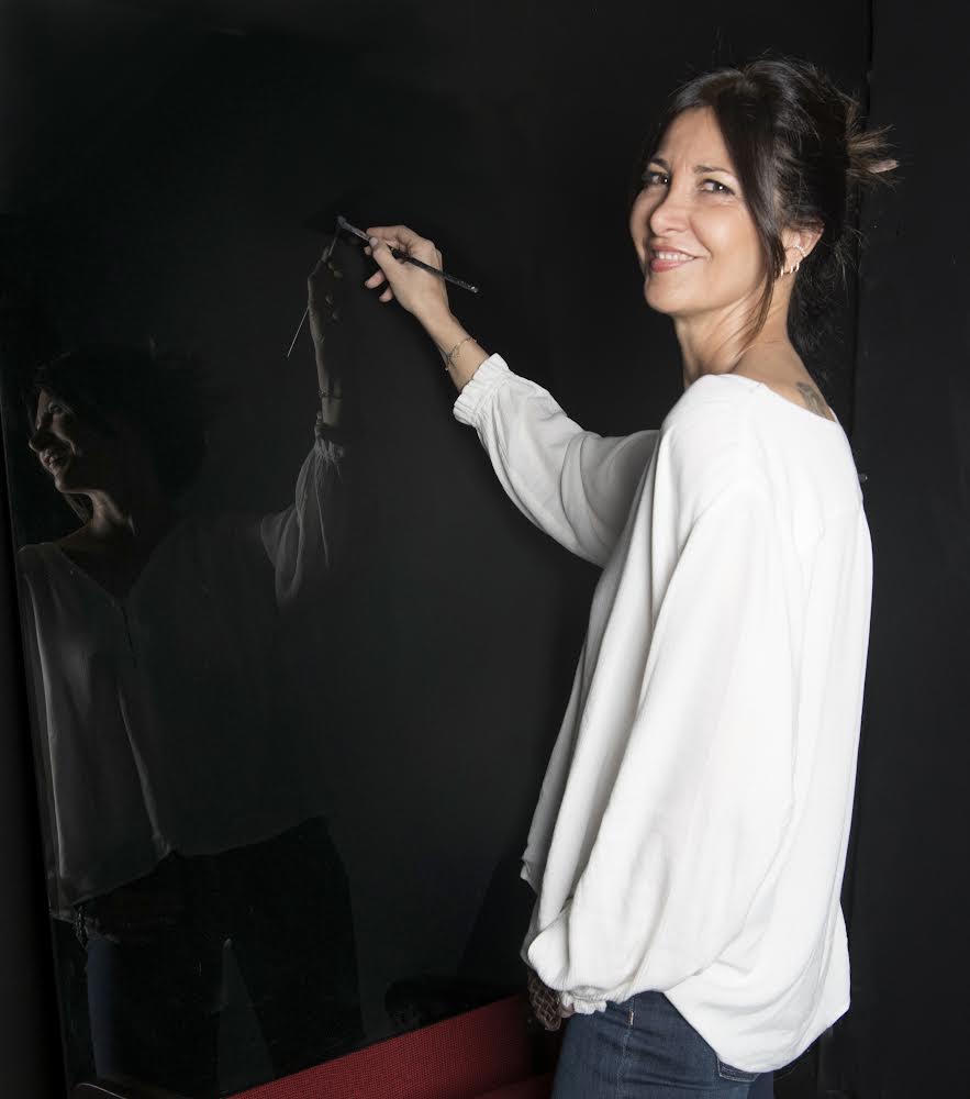 Sabrina Rocca in her studio