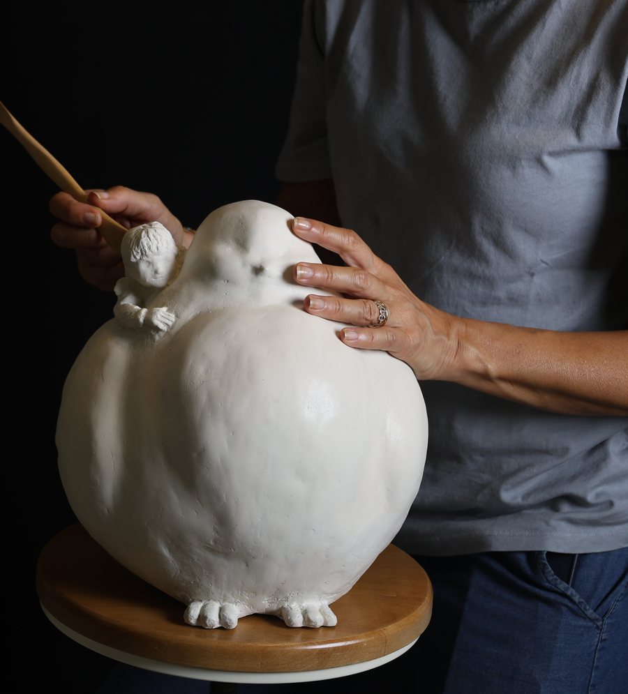 Sabrina Rocca in her studio